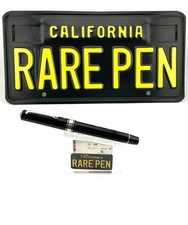 Vintage OMAS PARAGON TRAVELLER Fountain Pen BLACK HT 18K Med nib picture