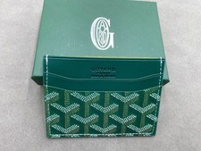NEW-Men Card Holder Logo Green Wallet /with box picture