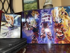 AUTHENTIC DBZ AUTOGRAPHS –🗽2017 NYC COMIC CON🗽 – VEGETA + GOKU DRAGON BALL ART picture