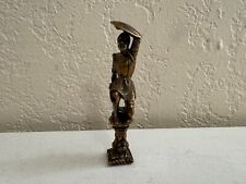 Vintage Antique Brass Metal Knight / Soldier Figural Wax Seal Stamp J.D. picture