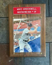 Vintage Mike Greenwell Boston Red Sox Signed Wall Plaque picture