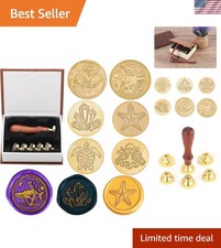 Elegant Wax Seal Stamp Set - 6 Unique Designs for Weddings & Special Occasions picture