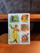 RARE HTF Vintage 1985 McDonald’s Scratch N Sniff Sticker Sheet 3”/4” picture
