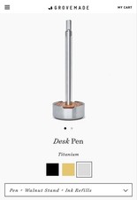 [New] GROVEMADE Desk Pen Titanium+Stand Set picture