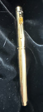 Vintage Sheaffer Gold Electroplated Fountain Pen w/14K Gold Nib - Black Accents picture
