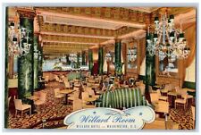 c1950's The Willard Room Cocktail Lounge Willard Hotel Washington DC Postcard picture