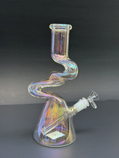 10 inch Thick Glass Water Pipe Beaker Smoking Hookah Bong FANCY picture