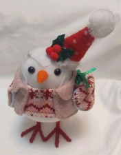 Fabric Bird Holiday Time 2024 Walmart White Fabric Bird with Sweater Pink Jacket picture