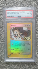 POKEMON CARD 2003 EX MEOWTH REVERSE FOIL/HOLO SANDSTORM #121 GRADED PSA 8 picture