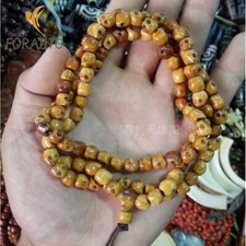 Vintage 108 Bead Buddhism Tibetan Skull Meditation Prayer Mala Necklace picture