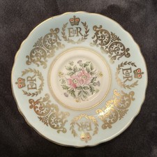 Vintage Paragon Commemorative Coronation Queen Elizabeth II Saucer June 1953 picture