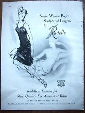 1945 Vintage Radelle Sculptured Lingerie SLIP Riggs Art Ad picture