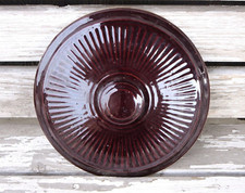 Vintage Hall USA Pottery Cooking Ware Brown Replacement LID Only for Bean Pot picture