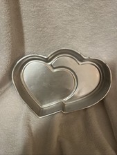 Vintage Wilton Double Heart Cake Pan – Aluminum Baking Mold – Double Heart h5 picture