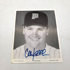 Chuck Knoblauch Signed 5x4 B&W Photo Card Twins Yankees 1991 AL ROY Autograph picture