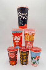 NEW Whataburger 75th Anniversary Reusable Cup Set of 6 Holiday Seasonal picture