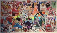Round 1 x One Piece Promo Cards - Full Set of 10 English + 2 Keychains picture