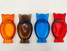 Mid century modern Viking Owl ashtray collection HTF brown π picture