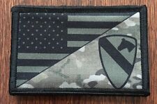 Subdued 1st Cavalry Division USA FLAG Morale Patch Tactical Military Multicam  picture