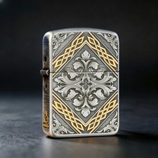 Zippo Thousand Symbols of Wealth & Elegance 1941 Replica Deep Engraved Lighter picture