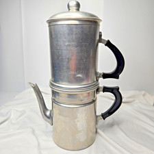 Vintage Rare ALCE Alluminio Puro Neapolitan Flip Drip Coffee Maker Italy Cuccuma picture