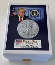 2  President Donald Trump..2021 American Silver Eagle .999 Silver Coin with COA* picture