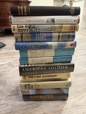 13-Book Military Aviation History Lot WWII Rickenbacker Jolly Rogers Hardcover picture