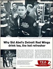 1962 Detroit red wings Sid Abel ice hockey Tea Council photo print ad adl76 picture