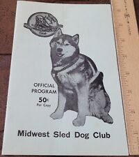 Vintage Midwest Sled Dog Club Official Program  picture