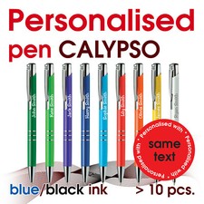 10/20/25/50 Personalised Metal Pen *CALYPSO* school pen* weding pens *same text picture