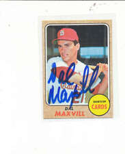 1968 topps Signed card Dal Maxvill Cardinals #141 em b123 picture