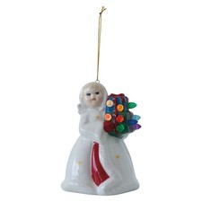🎄Merry Moments🎄Nostalgic LED  Christmas Claus Angel Ornament Lights Up NEW picture