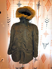 U.S. Air Force Air Crew Type N-3B jacket fur-trim hood size M Militaria picture
