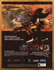 2005 Shadow The Hedgehog PS2 Xbox Gamecube Print Ad/Poster Official Game Art 00s picture