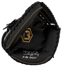 David Ross Signed Franklin Fieldmaster Black Baseball Glove w/G-Pa Rossy -SS COA picture