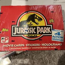 1992 TOPPS JURASSIC PARK FACTORY SEALED WAX PACK BOX 36ct Very Clean Box 🔥🔥 picture