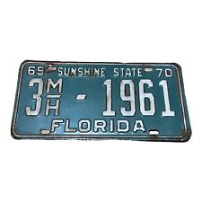Vintage 1969-1970 Florida Sunshine State Collectible License Plate  3 M/H 1961 picture