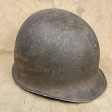 WWII US Army USMC Fixed Bale Helmet Shell Original WW2 183B picture