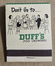 Duff's Minneapolis Minnesota Vtg Unused Matchbook W1 picture