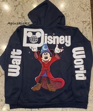 2025 Walt Disney World Sorcerer Mickey Zip Hoodie Sweatshirt Navy ALL SIZES NWT picture