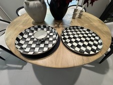 MacKenzie-Childs Courtly Check { 1- Round Tray and 1- Chip and Dip Set } picture