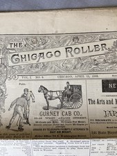 Vintage 1885 The Chicago Roller Newspaper picture