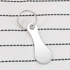 Metal Shopping Trolley Token Keychain Grocery Supermarket Cart Unlock Coin Holde picture