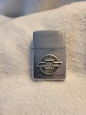 3D G2002 Genuine Chevrolet - Brushed Chrome Zippo Lighter - Tin & Chevy Cover picture