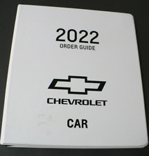 2022 CHEVROLET CAR DEALSHIP ORDER GUIDE (4 MODELS CORVVETTE, CAMARO PIUS 2 MORE) picture