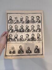 c1890s EARLY MINNESOTA MN SETTLERS FARMERS MILITARY CLERGYMEN PAPER 17.5x13.5 picture