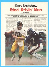 Terry Bradshaw Pittsburgh Steelers magazine article clipping 1979 NFL football picture