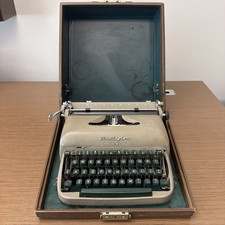 Vintage 1950s Remington Travel-Riter Typewriter w/Travel Case - Holland Untested picture