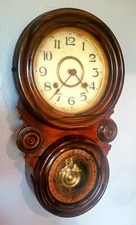 VINTAGE ANTIQUE JAPANESE S. EKUBO WALL CLOCK THIS IS A VERY RARE MODEL picture