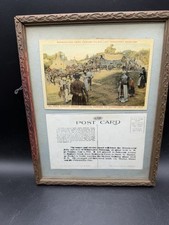 Framed Vintage 1913 DuPont Postcard Howard Pyle Powder Wagon Delaware picture